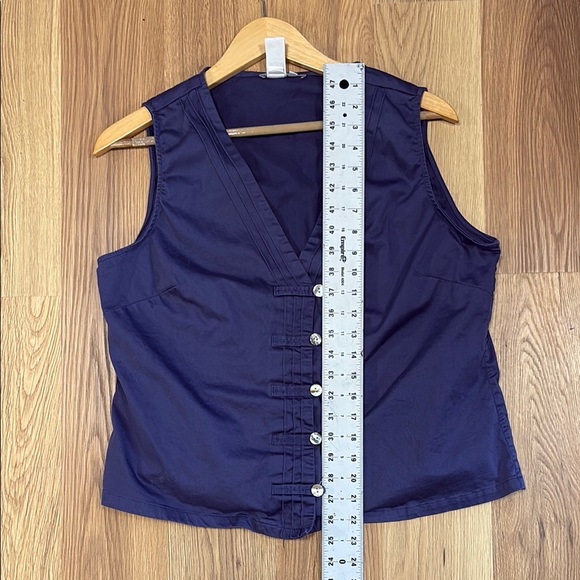 Elegant Dark Purple Cotton Women’s Vest by Isabella Bird - Picture 6 of 7